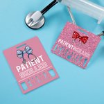 Personalised Patient Skilled Bow Stethoscope Hollow Name Badge Tag Medical Birthday Appreciation Gift for Doctor Nurse Medical Staff