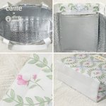 Personalized Floral Leaf Bows Greek Letter Insulated Tote Bag Sorority Birthday Gift for Sisters Friends | Callie × Affinity Licensing