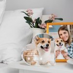 Henkilökohtainen Sydän Photo Akryyli Plaque nimi Pet Loss Memorial Sympathy lahja lemmikkieläinten ystävälle