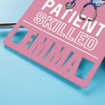 Personalised Patient Skilled Bow Stethoscope Hollow Name Badge Tag Medical Birthday Appreciation Gift for Doctor Nurse Medical Staff