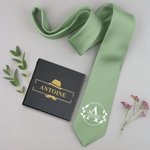 Cravate Monogramme Multicolore Personnalisée avec Initiale et Nom Cadeau d'Anniversaire Mariage Fête des Pères pour Homme