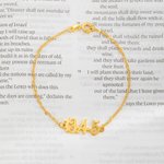 Personalized Bible Verse Chapter Number Bracelet with Scripture Card Minimalist Jewelry Church Prayer Baptism Birthday Gift for Women Christian