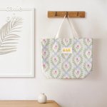 Personalized Floral Leaf Bows Greek Letter Insulated Tote Bag Sorority Birthday Gift for Sisters Friends | Callie × Affinity Licensing