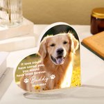 Henkilökohtainen Sydän Photo Akryyli Plaque nimi Pet Loss Memorial Sympathy lahja lemmikkieläinten ystävälle
