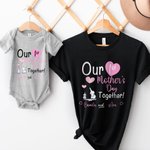 Personalized Cute Elephant Heart Balloon 100% Cotton T-shirt Baby Bodysuit with Name Birthday 1st Mother's Day Gift for Baby Mother