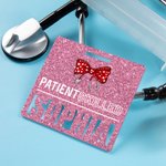 Personalised Patient Skilled Bow Stethoscope Hollow Name Badge Tag Medical Birthday Appreciation Gift for Doctor Nurse Medical Staff