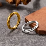 Personalizado Minimalista Delgado Rombo Spinner Fidget Anillo con texto grabado Ansiedad Alivio Joyería Cumpleaños Inspirational Gift for Men Women