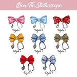 Personalised Patient Skilled Bow Stethoscope Hollow Name Badge Tag Medical Birthday Appreciation Gift for Doctor Nurse Medical Staff