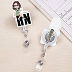 Personalized Cartoon Medical Character Acrylic Badge Reel with Name and Job Title Nurse Week Appreciation Gift for Doctor Nurse Medical Staff
