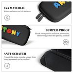 Étui protecteur de console de jeu rétro personnalisé au nom d'arc-en-ciel compatible avec les accessoires de jeu Switch Cadeau d'anniversaire pour les amateurs de jeux.