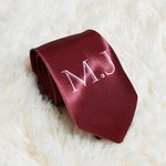Cravate Monogramme Multicolore Personnalisée avec Initiale et Nom Cadeau d'Anniversaire Mariage Fête des Pères pour Homme
