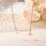 Personalized Grad Cap Nameplate Necklace Dainty Jewelry Graduation Birthday Gift for Graduates
