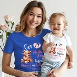 Spersonalizowana koszulka dla niemowląt z imieniem Jednorożec Słoń Żyrafa 100% bawełny Body niemowlęce z imieniem Nasz 1. prezent urodzinowy na Dzień Matki dla mamy niemowlęcia