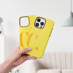 Personalisierte Multicolor Initial Phone Case für iPhone Geburtstag Jahrestag Geschenk für Familie Freunde