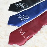 Cravate Monogramme Multicolore Personnalisée avec Initiale et Nom Cadeau d'Anniversaire Mariage Fête des Pères pour Homme