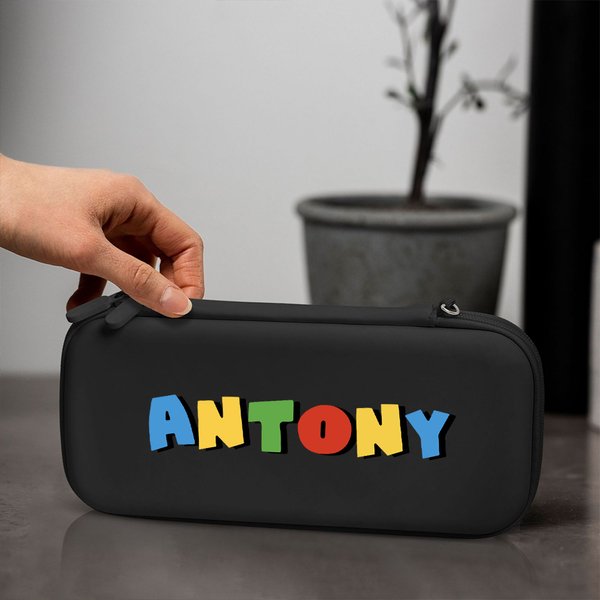Personalizzato Retro Arcobaleni nome Console di gioco Custodia protettiva compatibile con Switch Accessori di gioco Regalo di compleanno per gli amanti del gioco