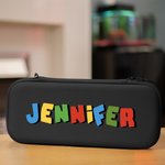 Étui protecteur de console de jeu rétro personnalisé au nom d'arc-en-ciel compatible avec les accessoires de jeu Switch Cadeau d'anniversaire pour les amateurs de jeux.