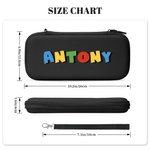Étui protecteur de console de jeu rétro personnalisé au nom d'arc-en-ciel compatible avec les accessoires de jeu Switch Cadeau d'anniversaire pour les amateurs de jeux.
