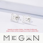 Orecchini personalizzati con nome unico e logo di design Gioielli minimalisti Anniversario Regalo di San Valentino per amici di famiglia