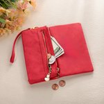 Personalised Cross Bible Verse Wristlet Tri-fold Leather Wallet with Name and Card Slots Birthday Baptism Gift for Christians Women