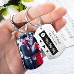 Custom Spotify Photo Love Songs Keychain Gift for Him/Her