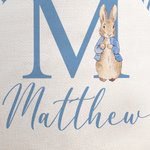 Cesta de Pascua Personalizada Happy Easter Cute Peter Rabbit Bunny Ears Easter Basket with Initial and Name Easter Egg Hunt Party Favors Birthday Gift for Boys Girls