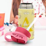 Gepersonaliseerde Peter Rabbit bloemennaam 12 oz geïsoleerde waterfles met siliconen rietje en morsbestendig deksel Verjaardagscadeau voor jongens meisjes