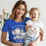 Boby bébé ou T-shirt adulte personnalisé avec noms et année - Cadeau naissance fête des Mères pour bébé nouveau-né nouvelle maman