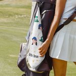Gepersonaliseerde Golf 1-3 Portret Foto's Wafelhanddoek met Naam en Ophang Clip Verjaardag Vaderdag Golf Accessoires Cadeau voor Golfliefhebber