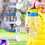 Gepersonaliseerde Peter Rabbit bloemennaam 12 oz geïsoleerde waterfles met siliconen rietje en morsbestendig deksel Verjaardagscadeau voor jongens meisjes