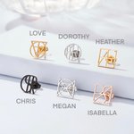 Orecchini personalizzati con nome unico e logo di design Gioielli minimalisti Anniversario Regalo di San Valentino per amici di famiglia