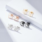 Orecchini personalizzati con nome unico e logo di design Gioielli minimalisti Anniversario Regalo di San Valentino per amici di famiglia