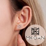 Orecchini personalizzati con nome unico e logo di design Gioielli minimalisti Anniversario Regalo di San Valentino per amici di famiglia