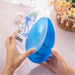 Spersonalizowane jajko wielkanocne Cute Bunny Bow Initial Fillable Jumbo Easter Egg z imieniem Party Favor Egg Hunting Easter Hamper Gift for Boys Girls