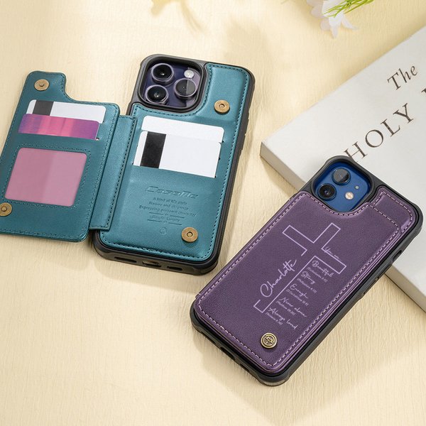 Personalisierte Kreuz Bibel Leder Flip Wallet Handyhülle für iPhone mit Namen RFID-Blockierung Karteninhaber Taufe Geburtstag Geschenk für Christen