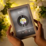Personlig musikspelare Fotodesign LED-fotoram Spegel med namn Datum Text Skrivbordsinredning Jubileum Födelsedagspresent för par Familj