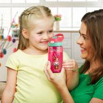 Personalisierte 3D Cartoon Blumentopf Junge Mädchen 16 oz Kind Wasserflasche mit Griff und Stroh zurück zu Schule Ostern Geburtstag Geschenk für Kinder