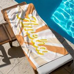 Personalized Multicolor Oversized Quick Dry Sun Reflection Name Beach Towel Travel Essential Birthday Gift for Family Friend