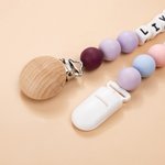 Personlig smokkholder med smokkholder med navn og perlekjede med smokk Kjede Bursdagsgave til baby shower for nyfødte
