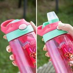 Personalisierte 3D Cartoon Blumentopf Junge Mädchen 16 oz Kind Wasserflasche mit Griff und Stroh zurück zu Schule Ostern Geburtstag Geschenk für Kinder