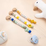 Personlig smokkholder med smokkholder med navn og perlekjede med smokk Kjede Bursdagsgave til baby shower for nyfødte