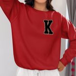 Personalized Multicolor Leopard Print Initial Number Soft Crewneck T-shirt Sweatshirt Birthday Appreciation Gift for Family Friends