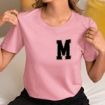 Personalized Multicolor Leopard Print Initial Number Soft Crewneck T-shirt Sweatshirt Birthday Appreciation Gift for Family Friends