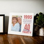 Personalized Timeless Birthday Leather Photo Frame with Name and Texts Birthday Anniversary Gift for Family Friend
