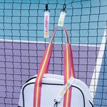 Personalized Tennis Baseball Pickleball Court Fence Bag Hook with Embroidery Initial Name Sports Accessory Game Day Gift for Sports Lover
