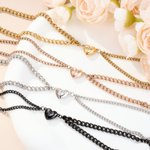 Personalized Heart-shaped Pendant Matching Magnetic Bracelet with Engraved Initial Birthday Valentine's Day Anniversary Gift for Couples Friends