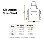 Personalized Cartoon Character Mini Boss Birth Flower Adjustable Apron Chef Hat Set with Pocket Cooking Baking Accessories Birthday Gift for Kids