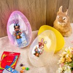 Spersonalizowana doniczka wielkanocna Happy Easter Flower Baby Easter Egg z imieniem i nazwiskiem Wielkanocny prezent na imprezę dla dzieci