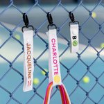 Personalized Tennis Baseball Pickleball Court Fence Bag Hook with Embroidery Initial Name Sports Accessory Game Day Gift for Sports Lover