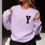 Personalized Multicolor Leopard Print Initial Number Soft Crewneck T-shirt Sweatshirt Birthday Appreciation Gift for Family Friends